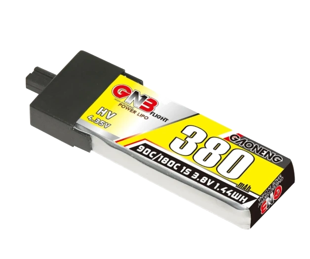 GAONENG GNB LiHV 380mAh 1S 3.8V 90C A30 Plastic Head LiPo Battery